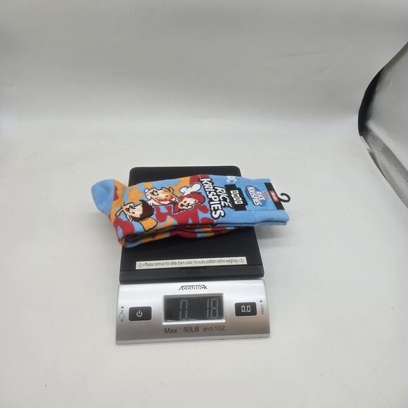 Rice Krispies Novelty Crew Socks OS Kellog's Swag Snap Crackle Pop Retro Unisex - Picture 4 of 4